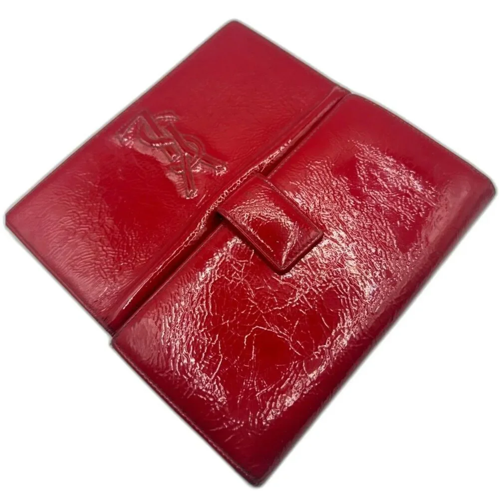 Yves Saint Laurent YSL Belle de Jour Red Patent Wallet WOC Vintage Authentic